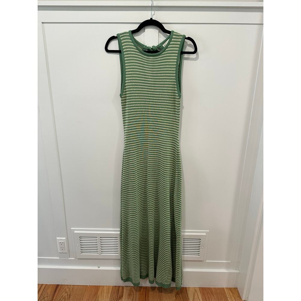 By Together Green Striped Maxi Dress